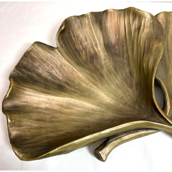 Pier 1 Decorative Tray/Bowl Ginkgo Biloba Leaves Living Room Entry Table 16 x 10 - Picture 2 of 7